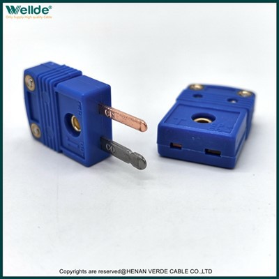 Cysylltydd Thermocouple Siâp Glas T